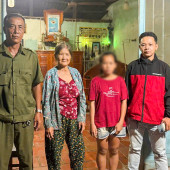 Công an phường Cái Răng hỗ trợ bé gái đi lạc từ An Giang về nhà an toàn trong đêm