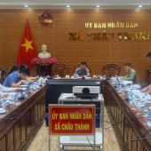 CHỦ TỊCH ỦY BAN NHÂN DÂN XÃ CHÂU THÀNH LÀM VIỆC VỚI CÔNG AN XÃ VỀ CÔNG TÁC BẢO ĐẢM AN NINH, TRẬT TỰ