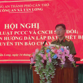 Công an xã Tân Long đẩy mạnh tuyên truyền, nâng cao ý thức phòng cháy, chữa cháy trong Nhân dân