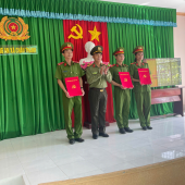 Công an xã Châu Thành tổ chức Lễ công bố Quyết định của Giám đốc Công an thành phố về công tác cán bộ và triển khai công tác Bảo vệ bí mật nhà nước trong lực lượng Công an xã năm 2026