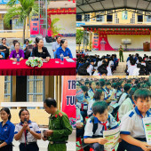 Công an xã Gia Hòa tuyên truyền phòng, chống ma túy, bạo lực học đường và phổ biến lợi ích định danh điện tử
