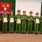 Công an phường Thới An Đông tổ chức Lễ công bố Quyết định về việc bố trí cán bộ