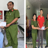 Chi đoàn Công an xã Trường Long Tây lan tỏa nghĩa tình đồng đội