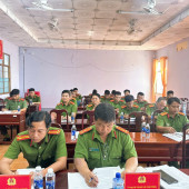 Công an xã Thạnh Quới tổ chức Hội nghị triển khai Kế hoạch, Chương trình hành động thực hiện các Nghị quyết quan trọng của của Đảng ủy Công an Trung ương