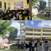 Sôi nổi hoạt động trải nghiệm phòng cháy, chữa cháy và cứu nạn,  cứu hộ tại phường Thốt Nốt