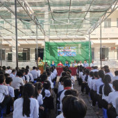 Công an xã Châu Thành đẩy mạnh tuyên truyền phòng, chống tai nạn thương tích, đuối nước, xâm hại và bạo lực học đường