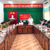 Tân Thạnh tổ chức giao ban công tác phối hợp giữa Công an và Quân sự xã theo Nghị định số 03.