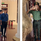 HÀNH QUÂN VỀ NGUỒN TẠI XÃ LƯƠNG TÂM, KHẮC GHI LỜI BÁC DẠY,  LAN TỎA TINH THẦN “BA NHẤT”