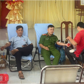 CÔNG AN XÃ THẠNH HÒA HƯỞNG ỨNG HOẠT ĐỘNG HIẾN MÁU TÌNH NGUYỆN NĂM 2026