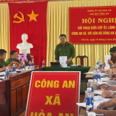 Công an xã Hòa An tổ chức Hội nghị đối thoại giữa Cấp ủy chi bộ, lãnh đạo Công an xã với cán bộ, chiến sĩ trong đơn vị