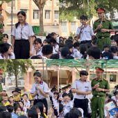 Ra mắt mô hình “Cổng trường an toàn giao thông” tại Trường Trung học cơ sở Tân Long