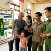 “Công an xã tài văn: sôi nổi các hoạt động tuyên truyền “Chiến dịch mùa hè số cùng Vneid" kích hoạt Vneid mức 2 tại các trường thcs trên địa bàn xã”.