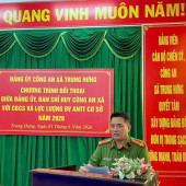 CÔNG AN XÃ TRUNG HƯNG TỔ CHỨC ĐỐI THOẠI, LẮNG NGHE TÂM TƯ, NGUYỆN VỌNG CỦA CÁN BỘ, CHIẾN SĨ VÀ LỰC LƯỢNG BẢO VỆ ANTT Ở CƠ SỞ