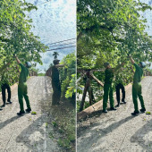Công an xã Vĩnh Tường gần dân, sát dân, vì Nhân dân phục vụ