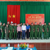 Công an xã Trường Xuân tổ chức Lễ ra quân thực hiện cao điểm tấn công, trấn áp tội phạm ma túy, thực hiện Tháng hành động phòng,  chống ma túy trên địa bàn