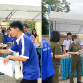 Chung tay tiếp sức mùa thi - Dấu ấn tuổi trẻ và phụ nữ Công an xã Tân Long