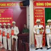 Công an cơ sở tổ chức Lễ công bố Quyết định thăng cấp bậc hàm, nâng bậc lương năm 2026