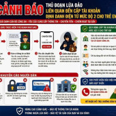 Cảnh giác thủ đoạn lừa đảo liên quan đến cấp tài khoản định danh điện tử mức 2 cho trẻ em