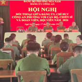 Công an phường Ngã Năm tổ chức hội nghị đối thoại giữa Đảng ủy, chỉ huy Công an phường với cán bộ, chiến sĩ, đoàn viên, hội viên năm 2026
