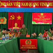 Công an xã Trường Long Tây tổ chức Hội nghị đối thoại với cán bộ, chiến sĩ và đoàn viên, hội viên