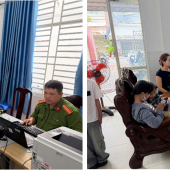 CÔNG AN PHƯỜNG NINH KIỀU XUNG KÍCH,  TẬN TÂM PHỤC VỤ NHÂN DÂN TRONG CAO ĐIỂM CẤP CĂN CƯỚC VÀ ĐỊNH DANH ĐIỆN TỬ