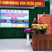 Công an xã Thới Lai phối hợp tổ chức tuyên truyền phòng, chống ma túy,  tệ nạn xã hội và phổ biến kiến thức pháp luật cho học sinh