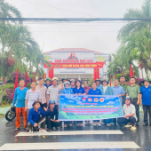 Tuổi trẻ Công an xã Vĩnh Trinh chung tay xây dựng tuyến đường T3 xanh, sạch, đẹp