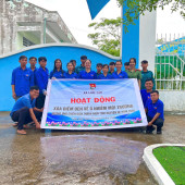 CHI ĐOÀN CÔNG AN XÃ LÂM TÂN: XUNG KÍCH “XÓA ĐIỂM ĐEN Ô NHIỄM MÔI TRƯỜNG”