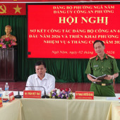 Đảng bộ Công an phường Ngã Năm: Đánh giá kết quả 6 tháng đầu năm, triển khai nhiệm vụ trọng tâm 6 tháng cuối năm 2026