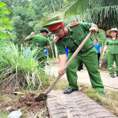 Tuổi trẻ Công an xã Liêu Tú ra quân Chiến dịch “Hành quân xanh” năm 2026