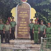 Công an phường Mỹ Quới tổ chức sinh hoạt chính trị, về nguồn  nhân kỷ niệm 80 năm Ngày truyền thống lực lượng An ninh nhân dân