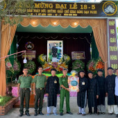 Công an phường Thuận Hưng tăng cường gắn kết với cơ sở tôn giáo, chúc mừng Đại lễ Khai sáng đạo Phật giáo Hòa Hảo năm 2026