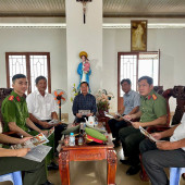Công an xã Thạnh An chủ động giữ vững an ninh, trật tự vùng đồng bào Công giáo