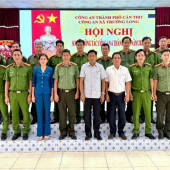 Công an xã Trường Long tổ chức Hội nghị sơ kết công tác Công an 6 tháng đầu năm 2026