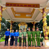 Chi đoàn Công an xã Vĩnh Viễn tổ chức chương trình giáo dục truyền thống cách mạng, tri ân nhân chứng lịch sử