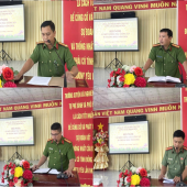 Công an phường Mỹ Quới, Công an xã Thới Lai, Công an xã Vĩnh Viễn và Công an xã Thạnh Hòa sơ kết công tác 6 tháng đầu năm 2026