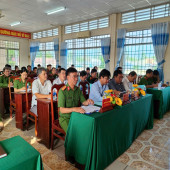 Công an xã Tân Phước Hưng tổ chức hội nghị sơ kết công tác Công an  6 tháng đầu năm 2026 và triển khai nhiệm vụ 6 tháng cuối năm 2026