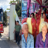 Công an xã Trường Long tổ chức đưa, đón thân nhân liệt sĩ chưa xác nhận thông tin, thu nhận mẫu sinh phẩm AND.