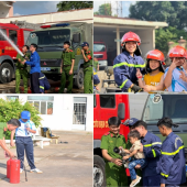 Tổ chức Chương trình trải nghiệm “Một ngày làm chiến sĩ phòng cháy, chữa cháy” cho học sinh cấp 2 sinh hoạt hè