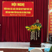 Công an xã Đông Thuận tổ chức Hội nghị triển khai các văn bản luật mới ban hành