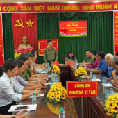Công an phường Vị Tân lắng nghe ý kiến Nhân dân, tăng cường bảo đảm an ninh, trật tự địa bàn