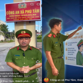Công an xã Phú Tâm đổi mới hình thức tuyên truyền, phổ biến pháp luật