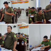 Công an xã Cờ Đỏ tổ chức Hội nghị đối thoại giữa Đảng ủy Công an xã với cán bộ, đảng viên và Lực lượng tham gia bảo vệ an ninh, trật tự ở cơ sở năm 2026
