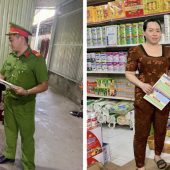Công an xã Phụng Hiệp tổ chức phát tờ rơi tuyên truyền phòng, chống tội phạm
