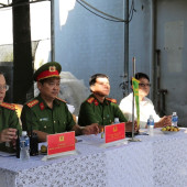 Công an thành phố Cần Thơ tổ chức thực tập phương án chữa cháy, cứu nạn, cứu hộ tại Công ty TNHH Vinataba - Philip Morris.