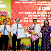 Công an xã Nhơn Ái bảo đảm an ninh, trật tự Lễ công bố xã Nhơn Ái đạt danh hiệu An toàn khu và họp mặt kỷ niệm 79 năm Ngày Thương binh - Liệt sĩ