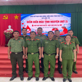 Lan tỏa nghĩa cử cao đẹp từ những giọt máu hồng của Lãnh đạo chỉ huy, cán bộ, chiến sĩ Công an xã Liêu Tú