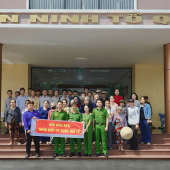 Công an phường Ô Môn thực hiện công tác thu nhận mẫu sinh phẩm adn thân nhân liệt sĩ chưa xác định thông tin