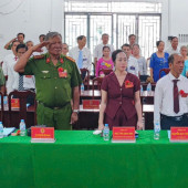 Công an xã Vĩnh Thuận Đông phối hợp tổ chức thành công Đại hội thành lập Hội Cựu Công an nhân dân xã