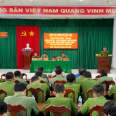 Công an phường Phước Thới tổ chức Hội nghị đối thoại  giữa Đảng ủy, Ban Chỉ huy Công an phường với cán bộ,  chiến sĩ và đoàn viên, hội viên năm 2026